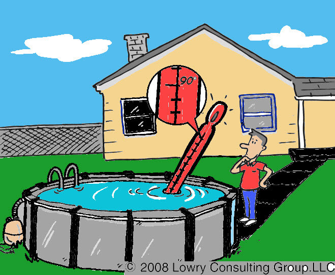 Thermometer in Pool color 090420